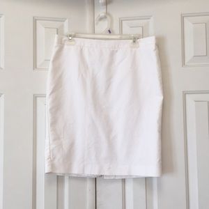 White Lined Pencil Skirt